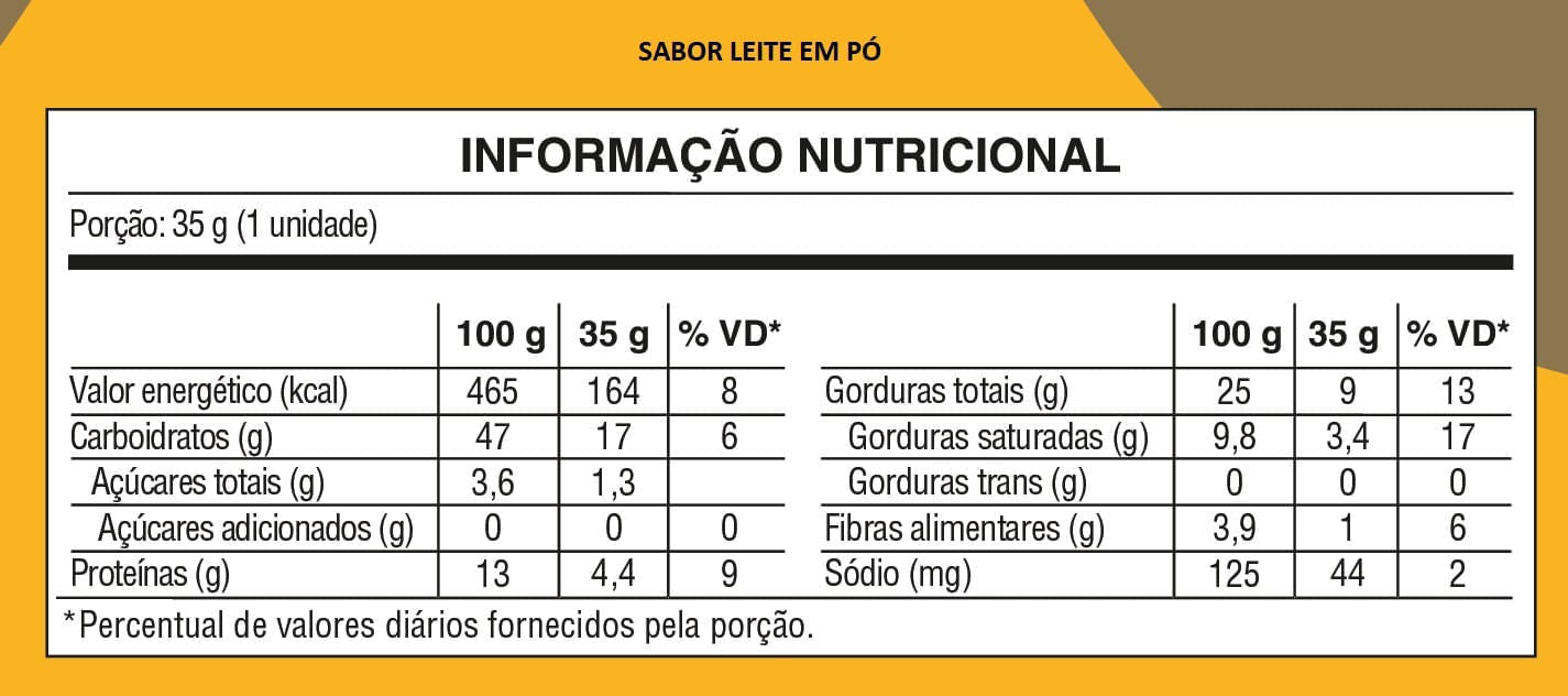 Alfajor sabor Leite em Pó