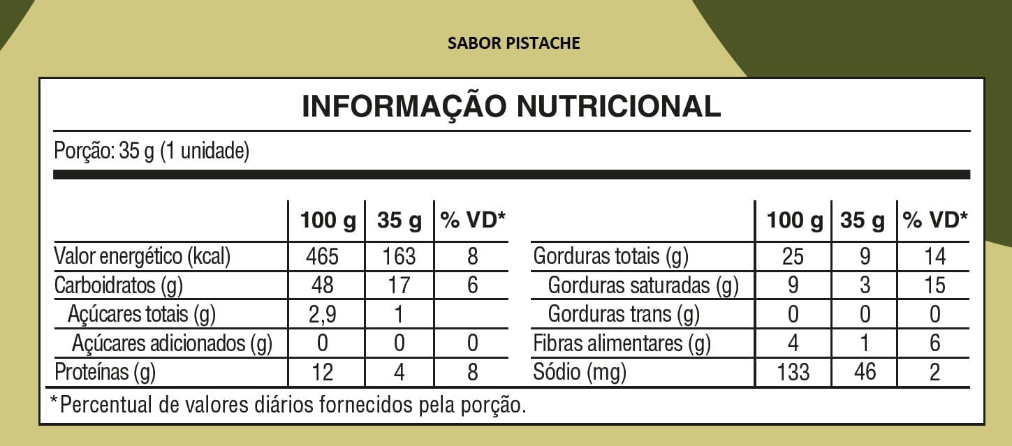 Alfajor sabor Pistache com cobertura de chocolate branco